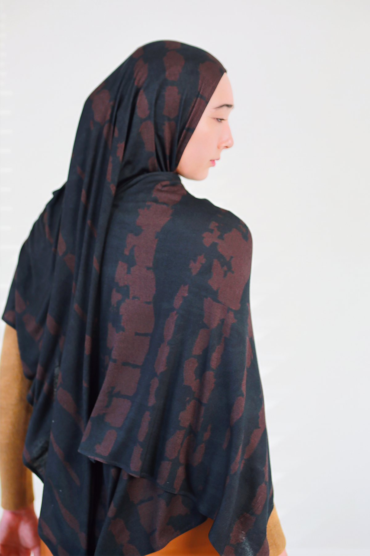 Shibori (絞り) Sumi (墨) Jersey