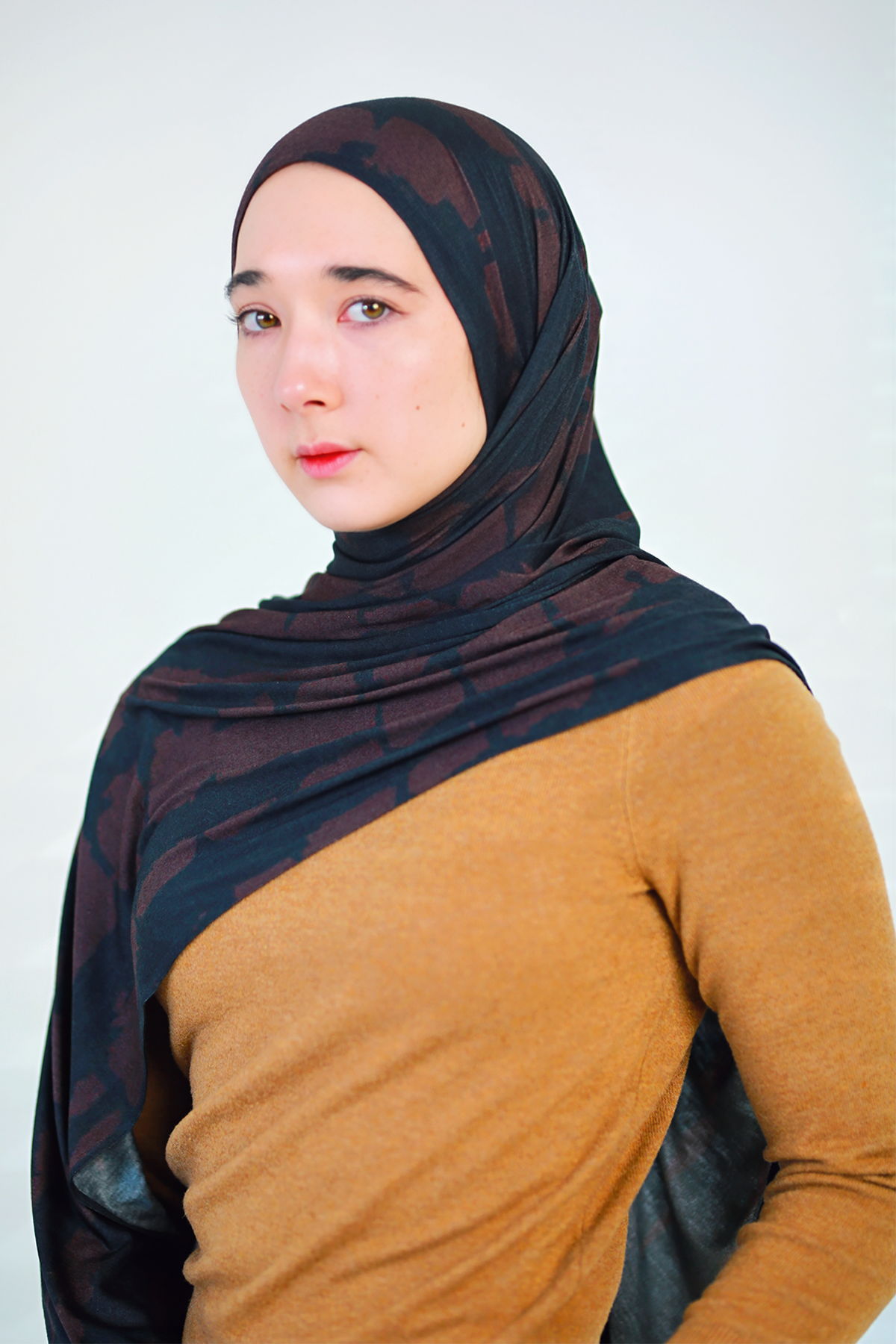 Shibori (絞り) Sumi (墨) Jersey