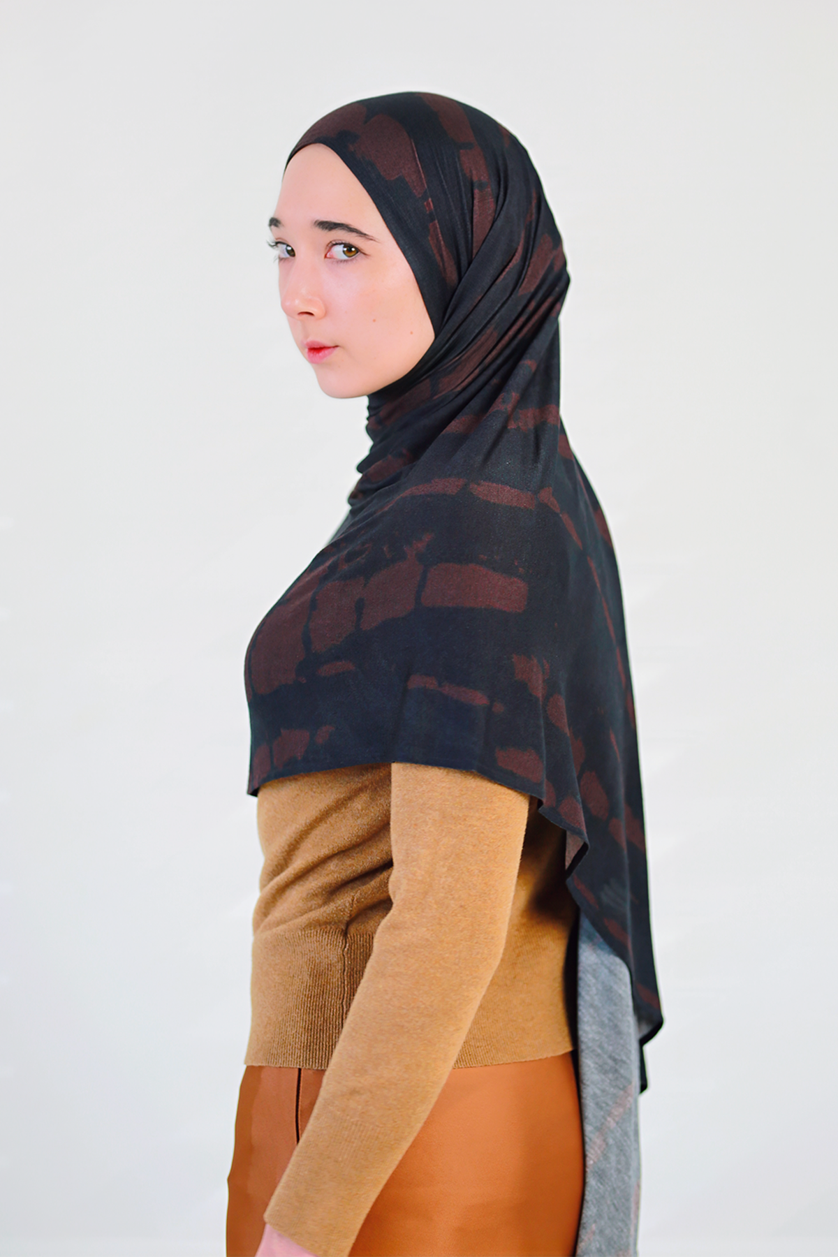 Shibori (絞り) Sumi (墨) Jersey