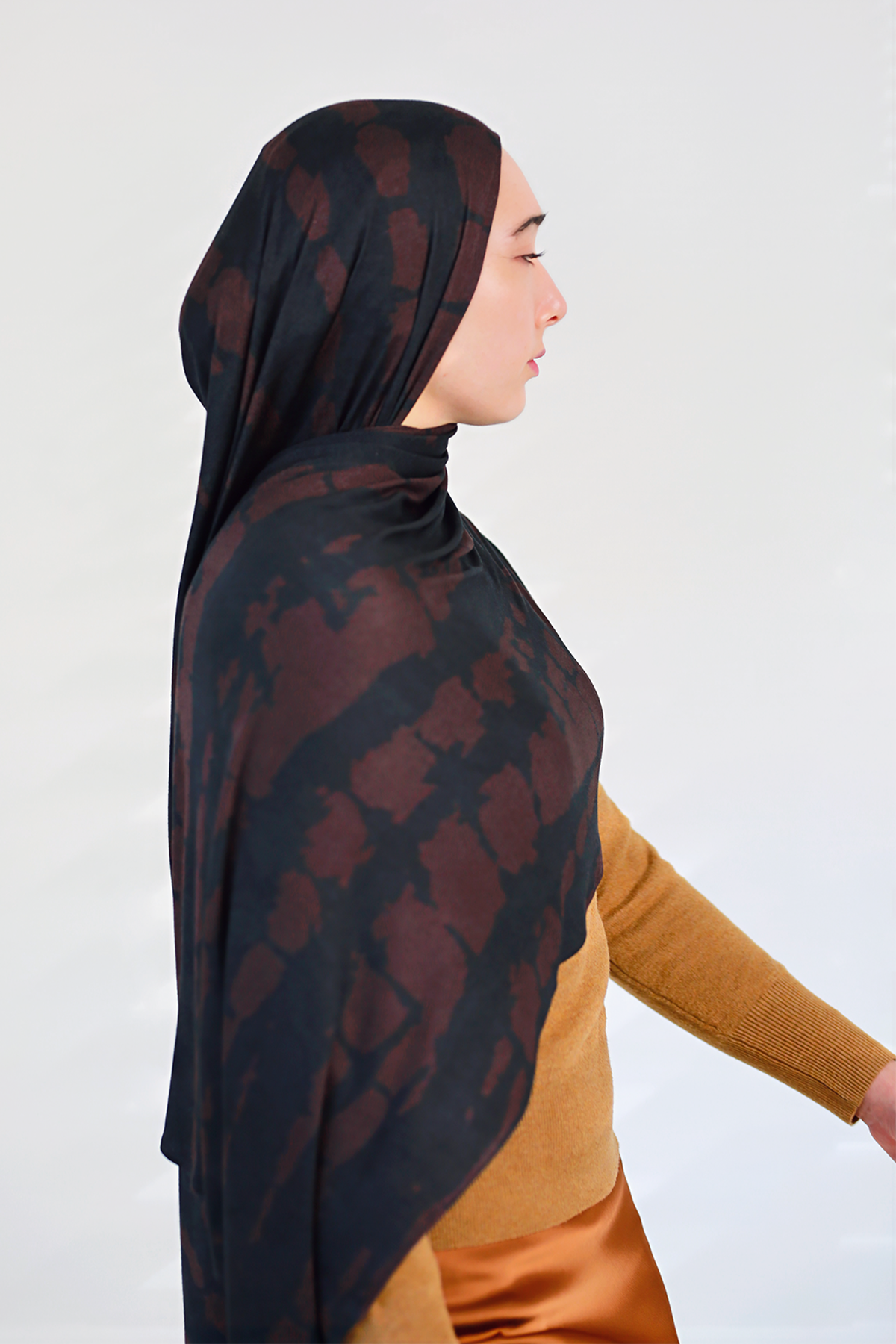 Shibori (絞り) Sumi (墨) Jersey